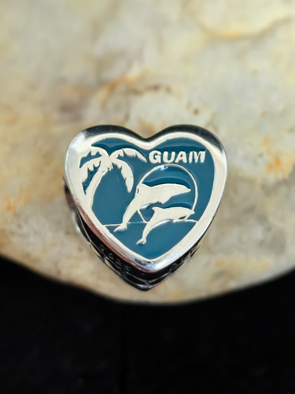 Pandora Guam (coconut trees) Exclusive Dangle Charm Pendant, S925 Silver Jewelry
